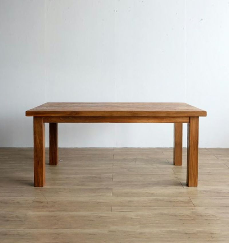 家族の団らんに、やさしい木の食卓をCHISTA/オールドチーク ダイニングテーブル (4本脚) (W180)