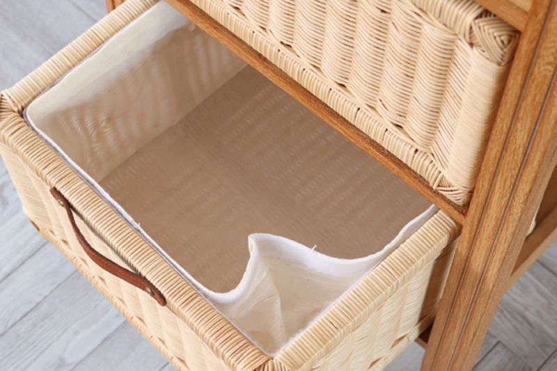 リビングスペースに最適なサイドチェスト ラタンチェスト S