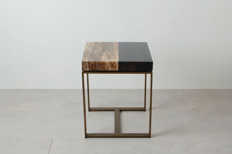 オブジェのような存在感と自然のあたたかみを感じるテーブル 木化石