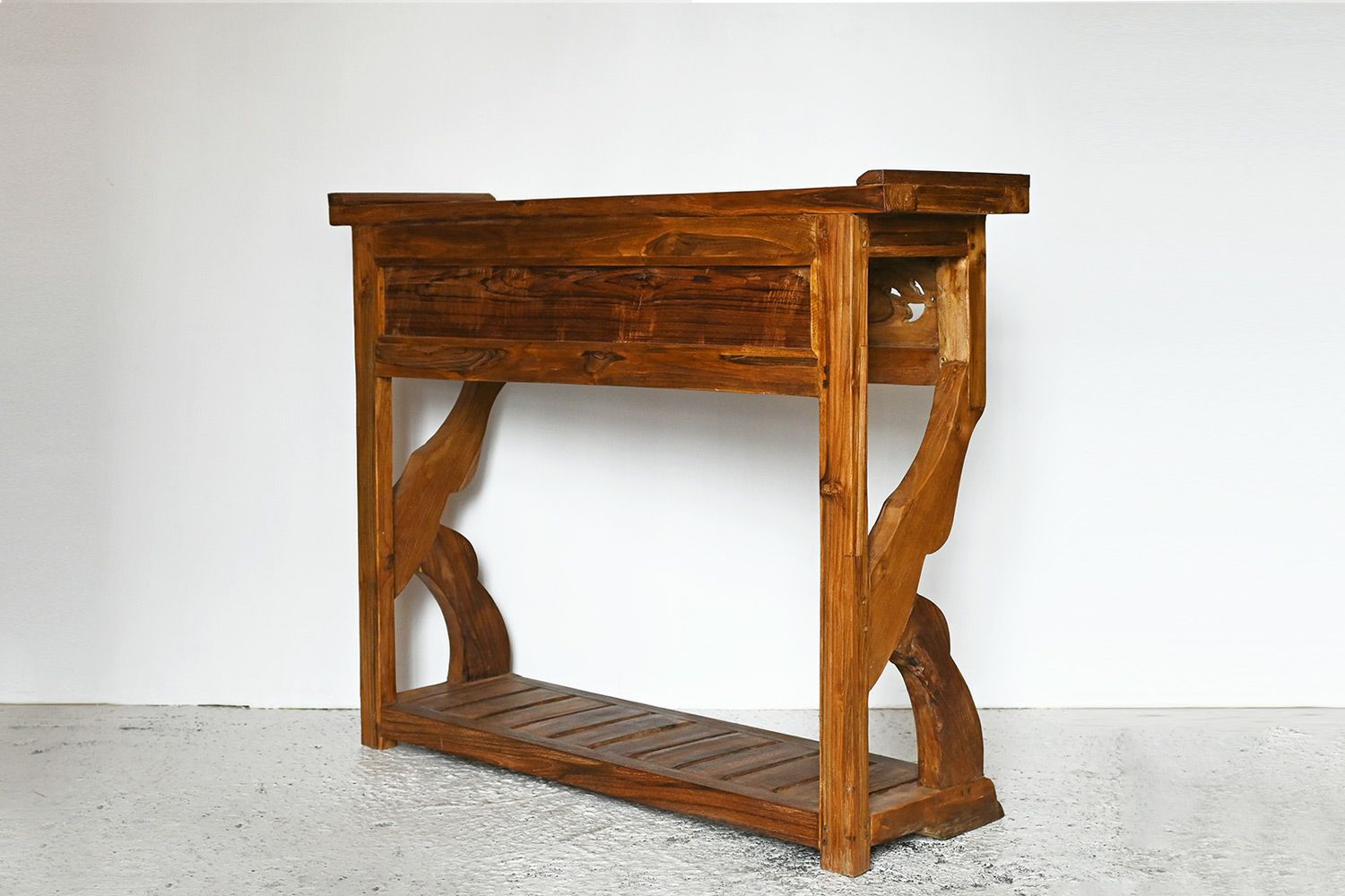 古材のレリーフが魅力的なCHISTA/チーク古材 コンソールテーブル（W100）